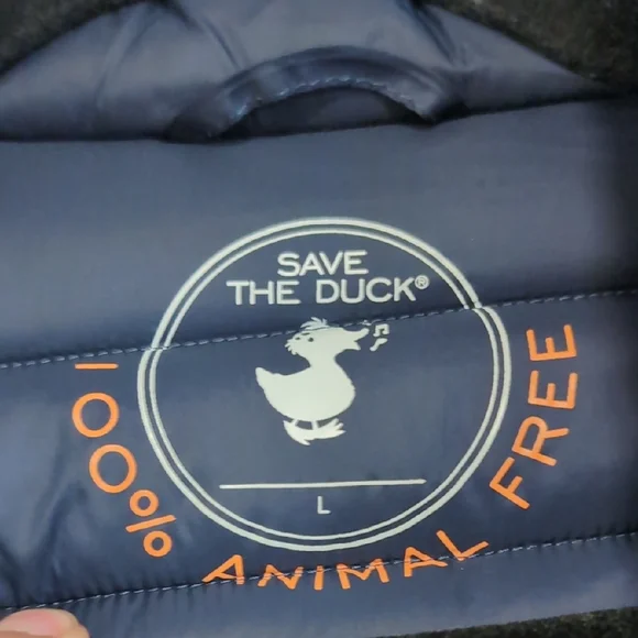 Save The Duck Men's Navy Puffer Jacket - Picture 2 of 6